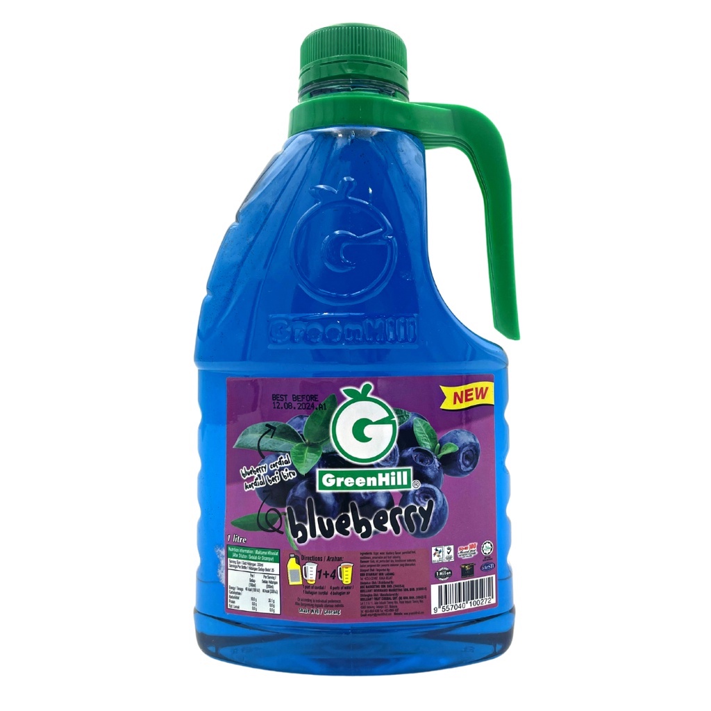 Greenhill Fruit Cordial Blueberry 1Ltr