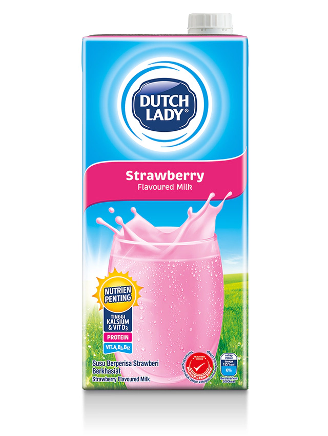 DUTCH LADY UHT MILK 1 ltr STRAWBERRY