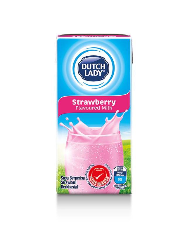DUTCH LADY UHT MILK 200 ml STRAWBERRY