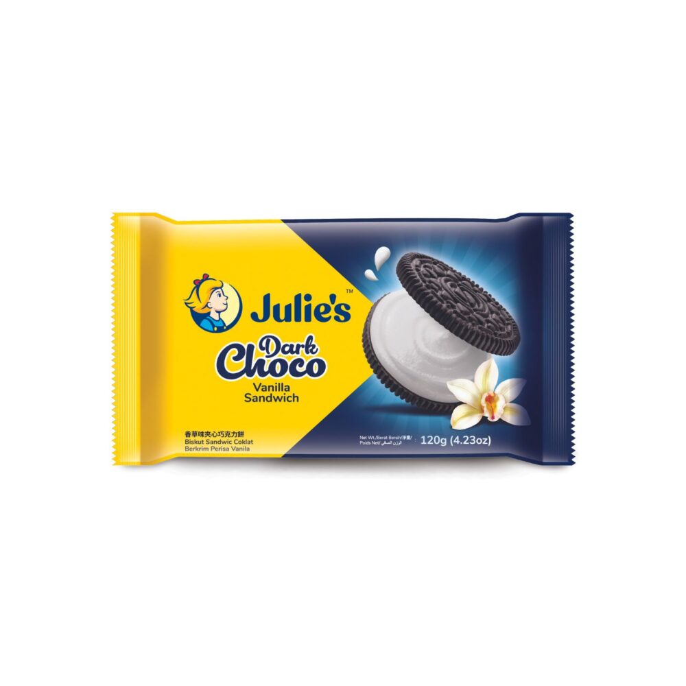 JULIES DARK CHOCO VANILLA SANDWICH 120g