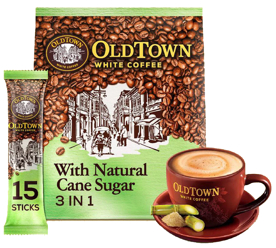 OLD TOWN COFFEE 3 IN 1 CANE SUGAR