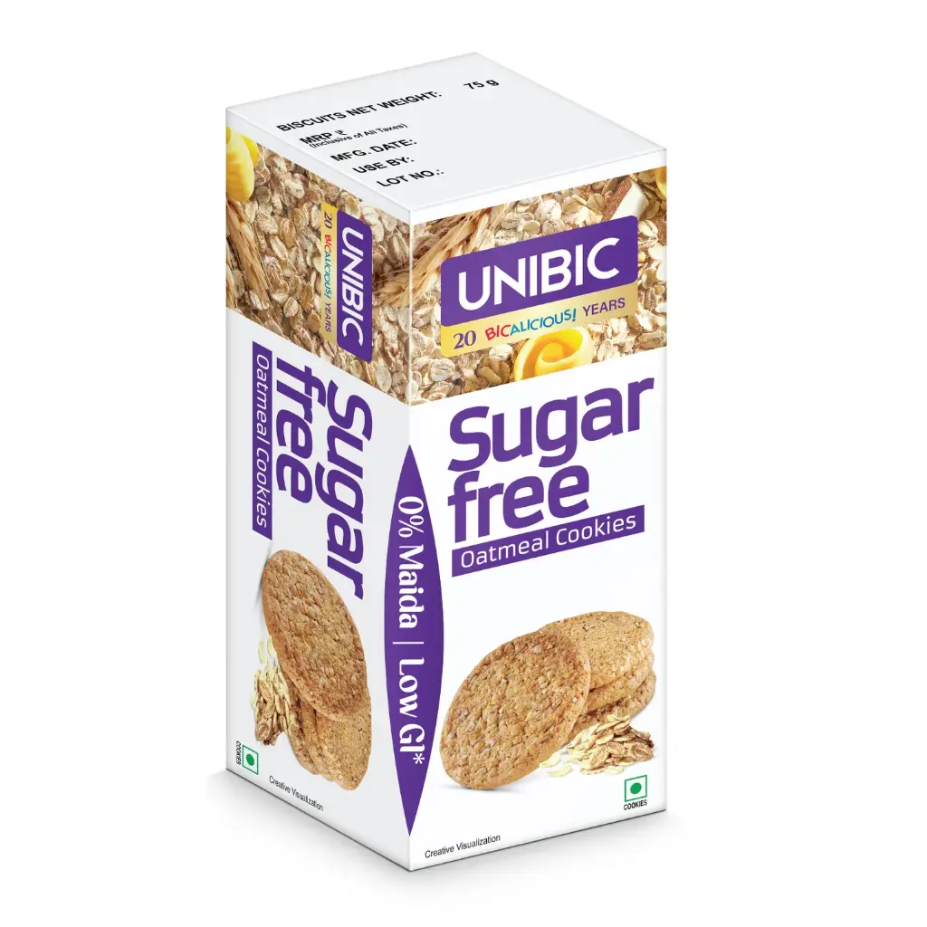 UNIBIC Sugar free Cookies Oatmeal 75g
