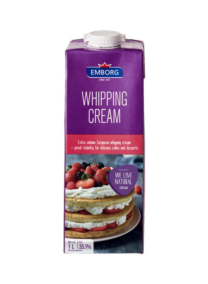 Emborg UHT Whipping Cream 35.1% - 1 Ltr 