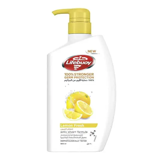 LIFEBUOY B/WASH LEMON FRESH yellow 500ML 