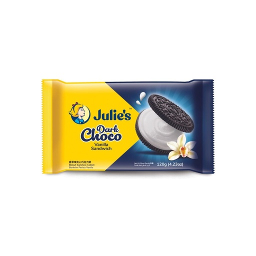 JULIES DARK CHOCO VANILLA SANDWICH 120g