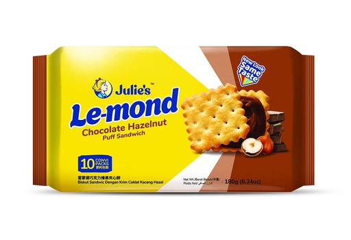 JULIES LE-MOND CHOCOLATE HAZELNUT PUFFS/W 180g