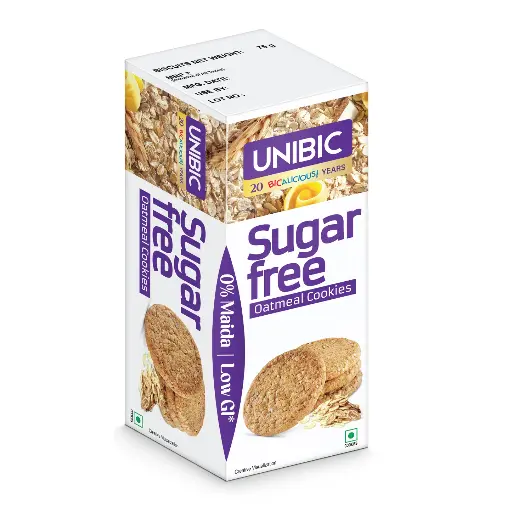 UNIBIC Sugar free Cookies Oatmeal 75g